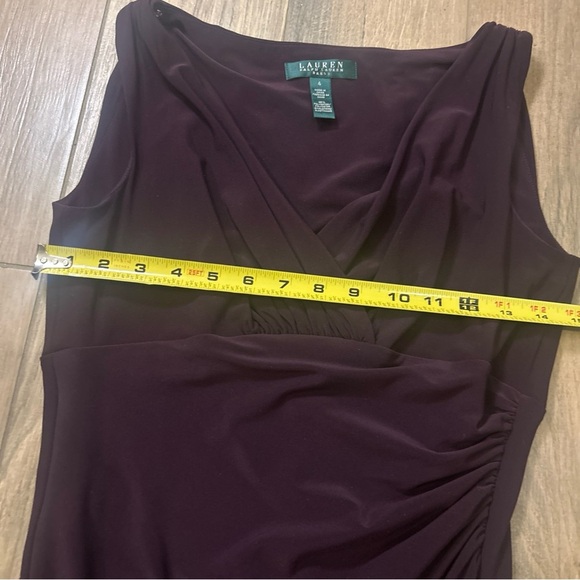 Polo by Ralph Lauren Black Ruched Sheath Midi Dress - Picture 3 of 6